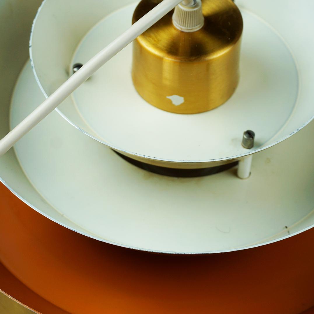 Lacquered Golden Trava Pendant Lamp by Carl Thore for Granhaga Sweden