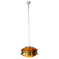 Golden Trava Pendant Lamp by Carl Thore for Granhaga Sweden