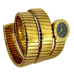 18K Yellow Gold Bulgari Serpenti Tubogas Ladies Watch