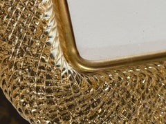 Golden Twisted Murano Glass Picture Frame , 21 cm High