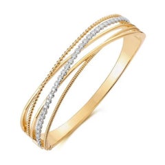 Golden Vine 14K (or 18k upon request) Yellow Gold Bangle Bracelet