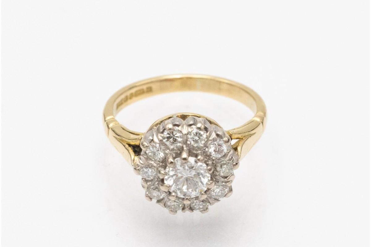 Bague vintage de 1,00 carat de diamants Grande-Bretagne Sheffield, années 1989. Unisexe en vente