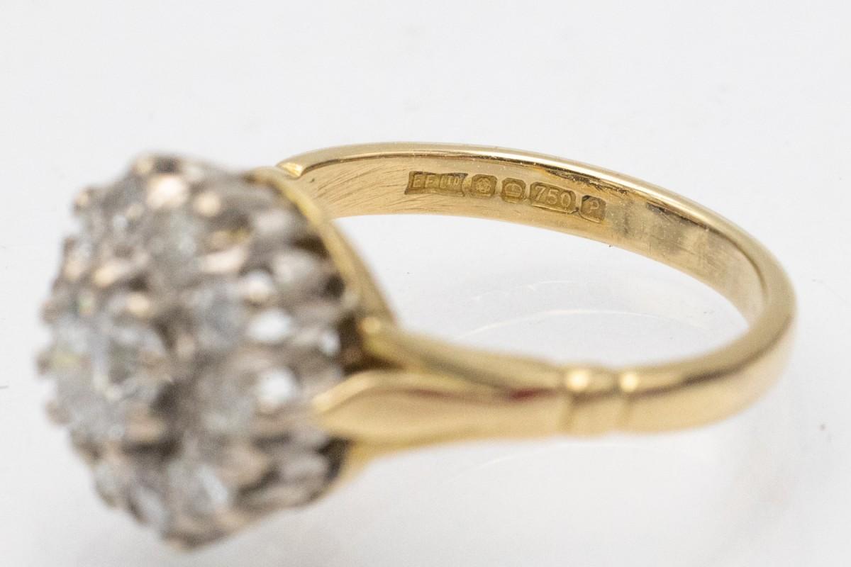 Bague vintage de 1,00 carat de diamants Grande-Bretagne Sheffield, années 1989. en vente 1