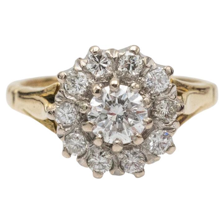 Bague vintage de 1,00 carat de diamants Grande-Bretagne Sheffield, années 1989. en vente