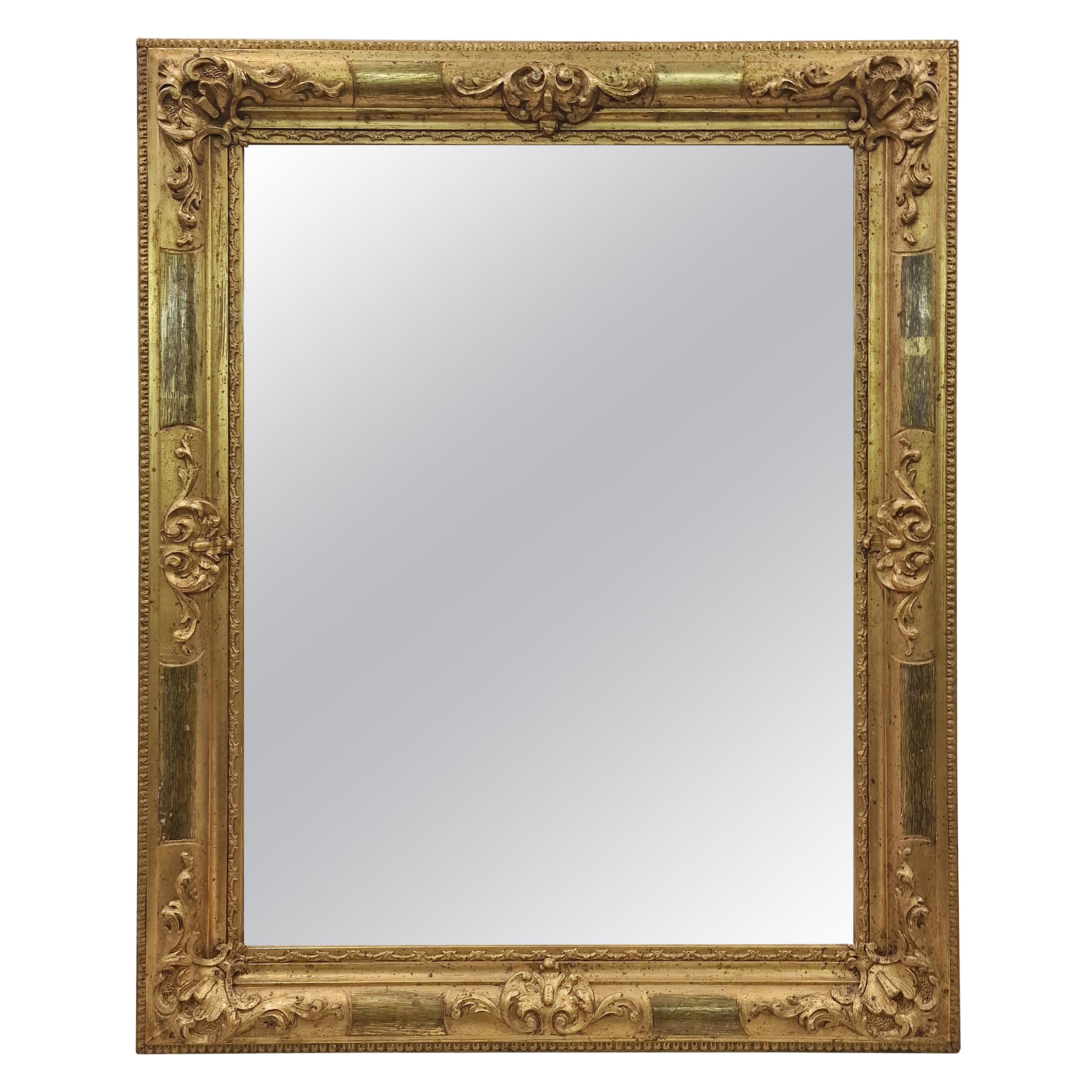 Miroir mural doré, cadre, riche décor en stuc, Late Biedermeier, 1850/60, Autriche