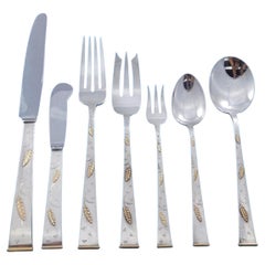 Golden Wheat by Unknown Sterling Silver Flatware Service 12 Dinner Set 106 piece
