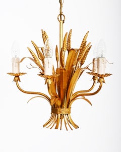 Golden Wheat Sheaf Chandelier by Hans Kögl