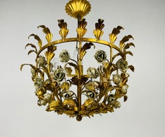 Lampe à suspension en forme de gerbe de blé dorée de Hans Kgl, Allemagne, 1970