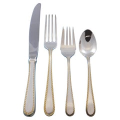 Golden Winslow by Kirk Sterling Silver Flatware Set for 8 Service 36 pieces