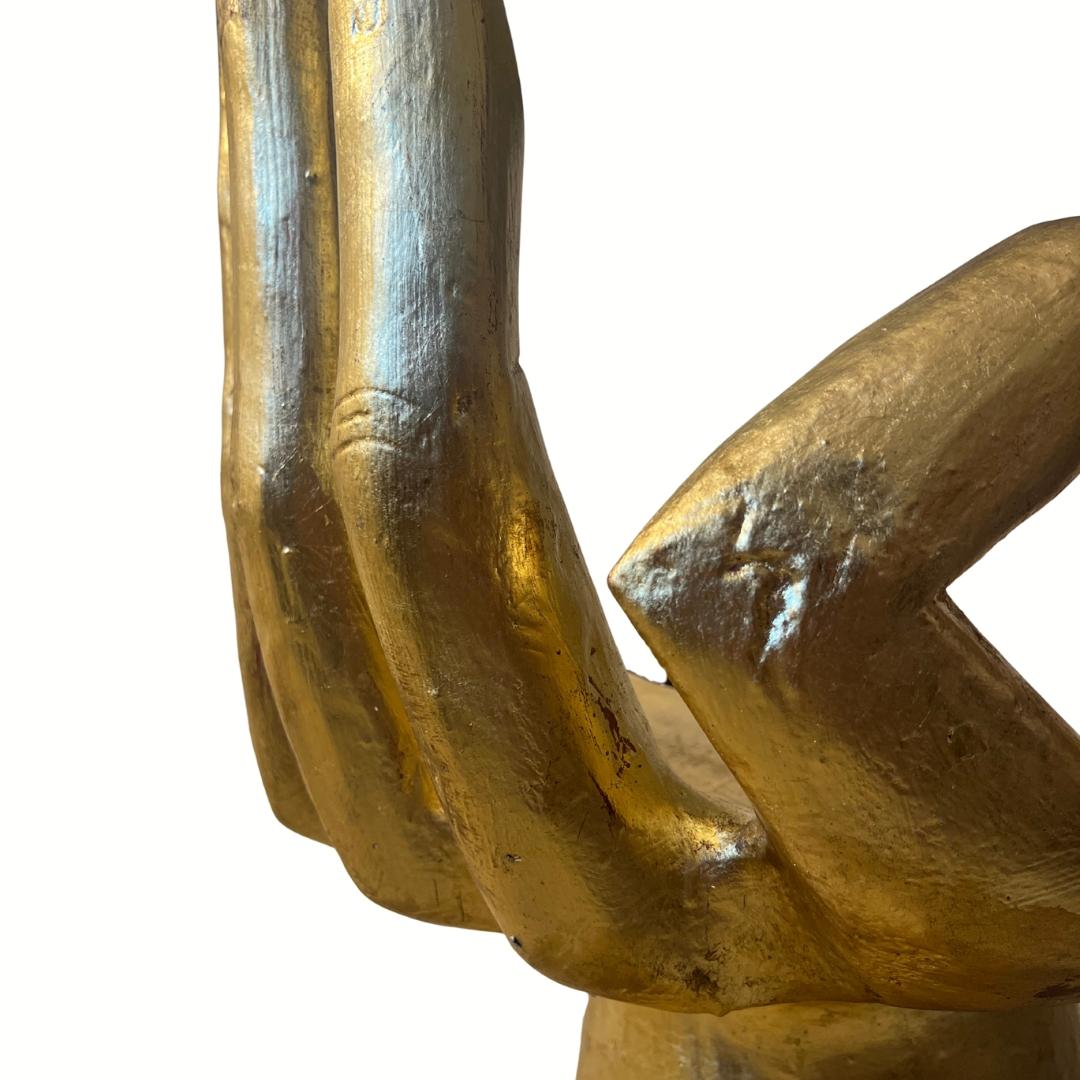 Silla de Mano de Madera Dorada al Estilo de Pedro Friedeberg, Años 70, Italia Italiano en venta