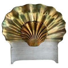 Golden wood headboard