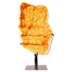Golden Yellow Citrine Cluster with Sparkling Druzy and Rare Formation