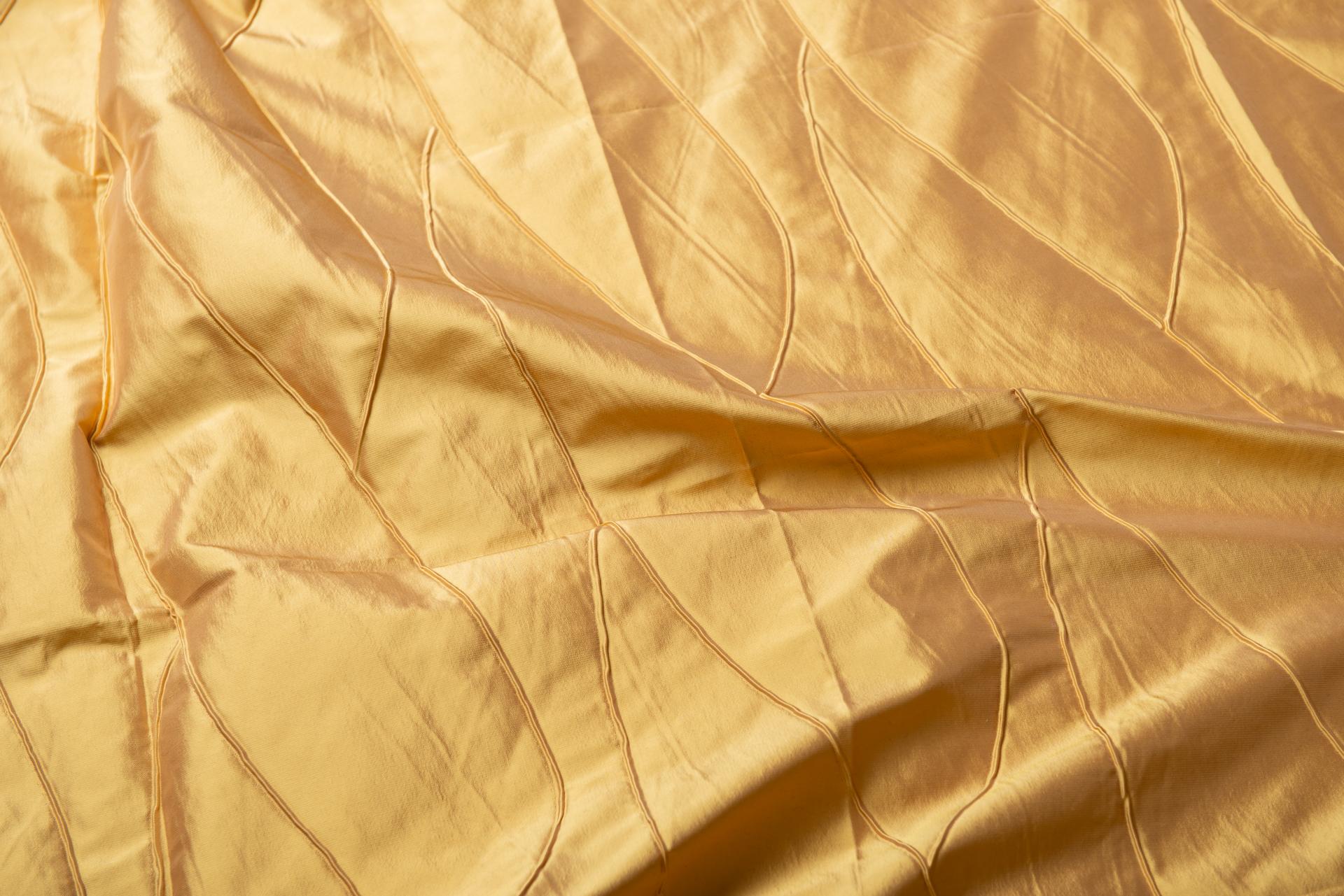 Golden Yellow Silk Remnant Textile Fabric Mulberry 1
