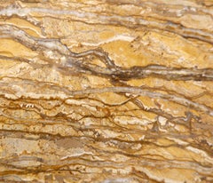 Golden Yellow Travertine Round Table
