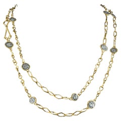 Used Goldenhorn Necklace with Coins and Diamonds by Kurtulan Jewellery