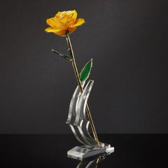 Goldenrod Gift, laque brillante Rose en or 24 carats avec écran LED