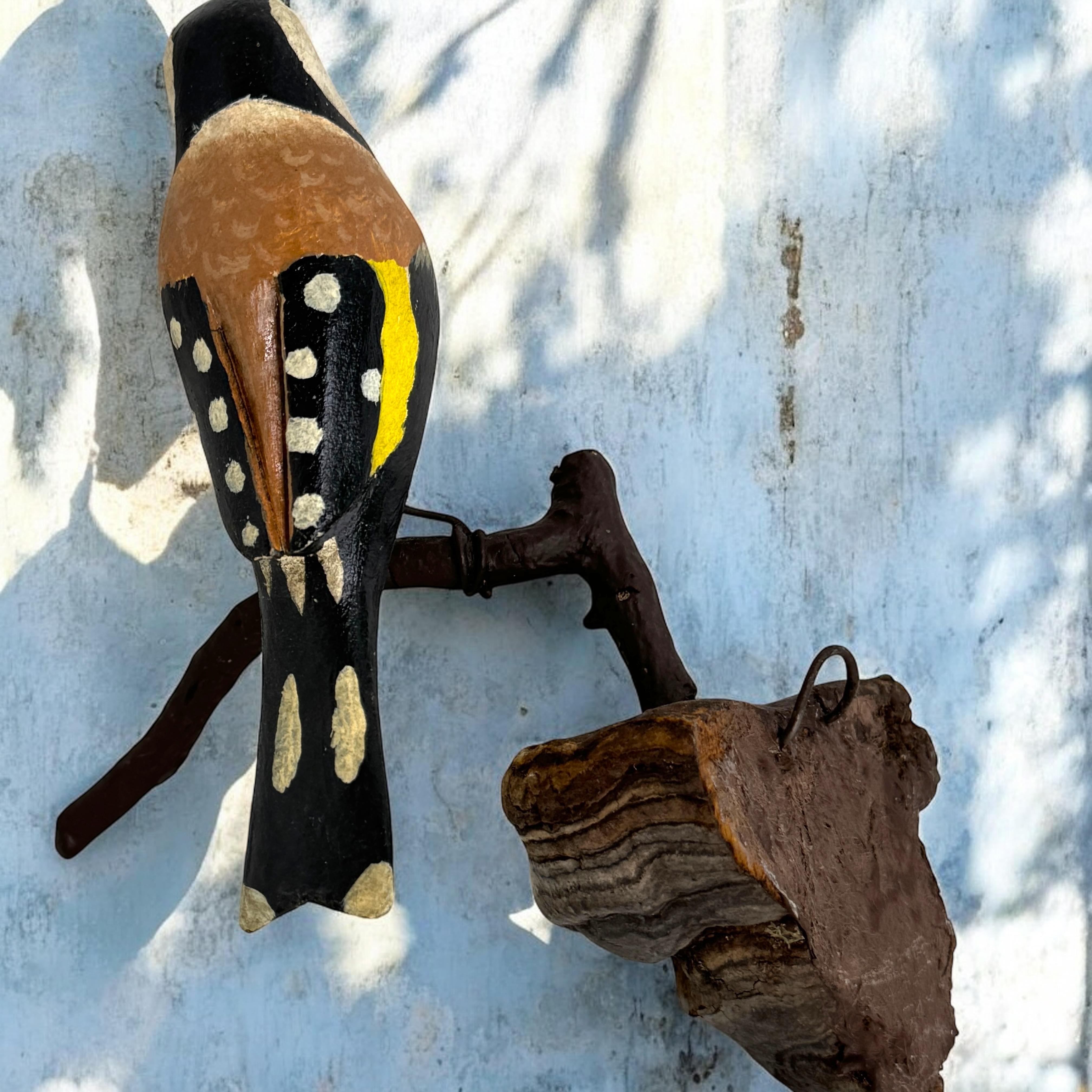 Jilguero Vichtauer Pájaro de madera tallada a mano Arte popular de la Selva Negra, Austria, años 20 en venta 2