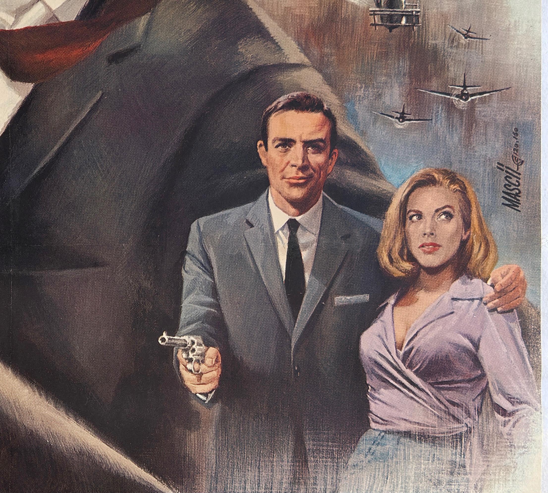 Goldfinger 1964 Französisch Grande Film Poster, Jean Mascii (Leinen) im Angebot