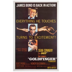 Goldfinger 1964 US 1 Sheet Film Poster