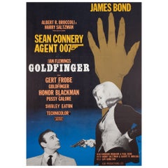 Goldfinger 1965 Affiche du film suédois, Aberg