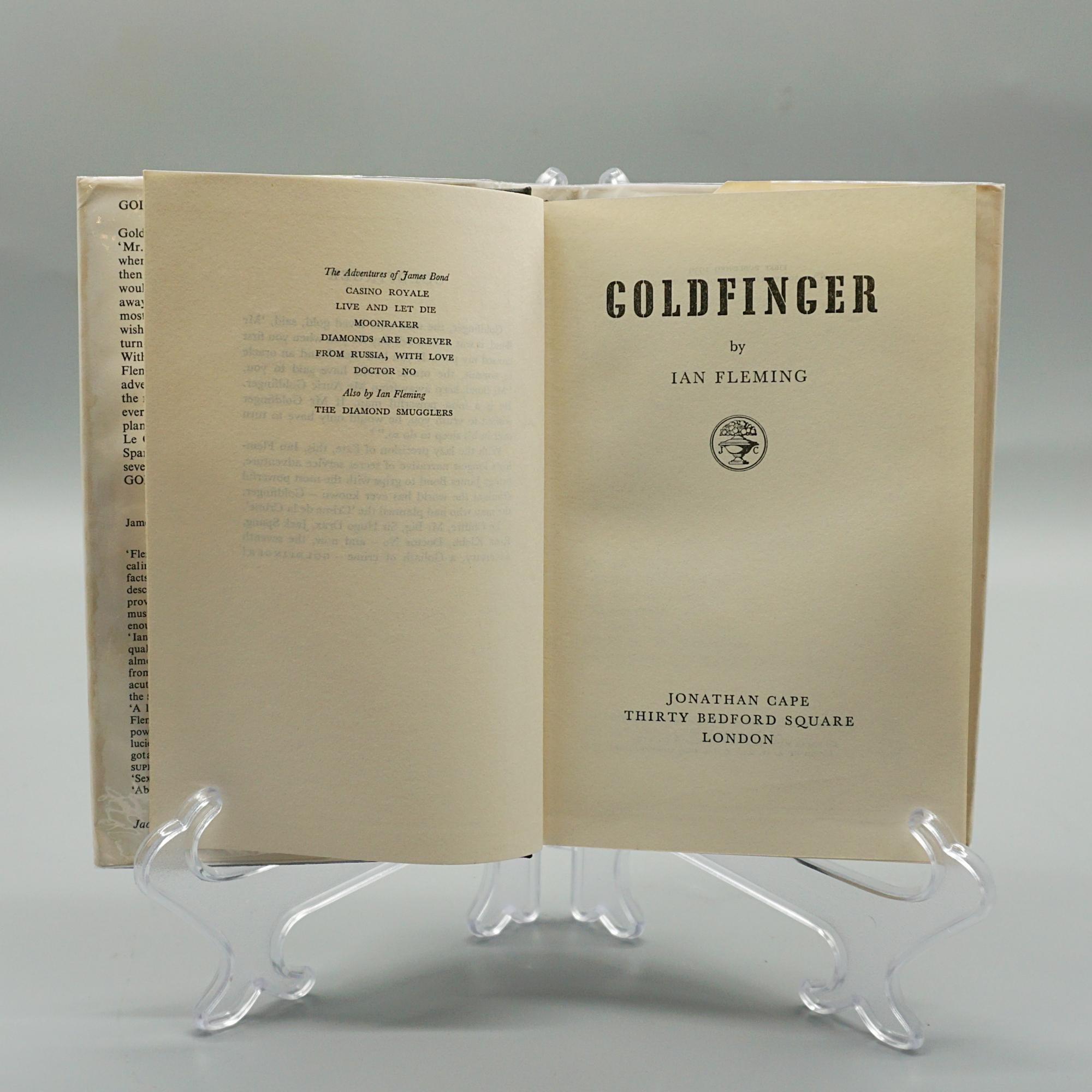 Paper 'Goldfinger by Ian Fleming, First Edition, 1959