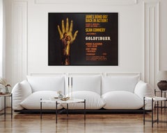 GOLDFINGER - JAMES BOND 1964 UK Quad Film Poster, Style B,  ROBERT BROWNJOHN