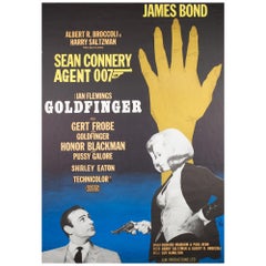Goldfinger R1967 Swedish James Bond Film Poster, Aberg