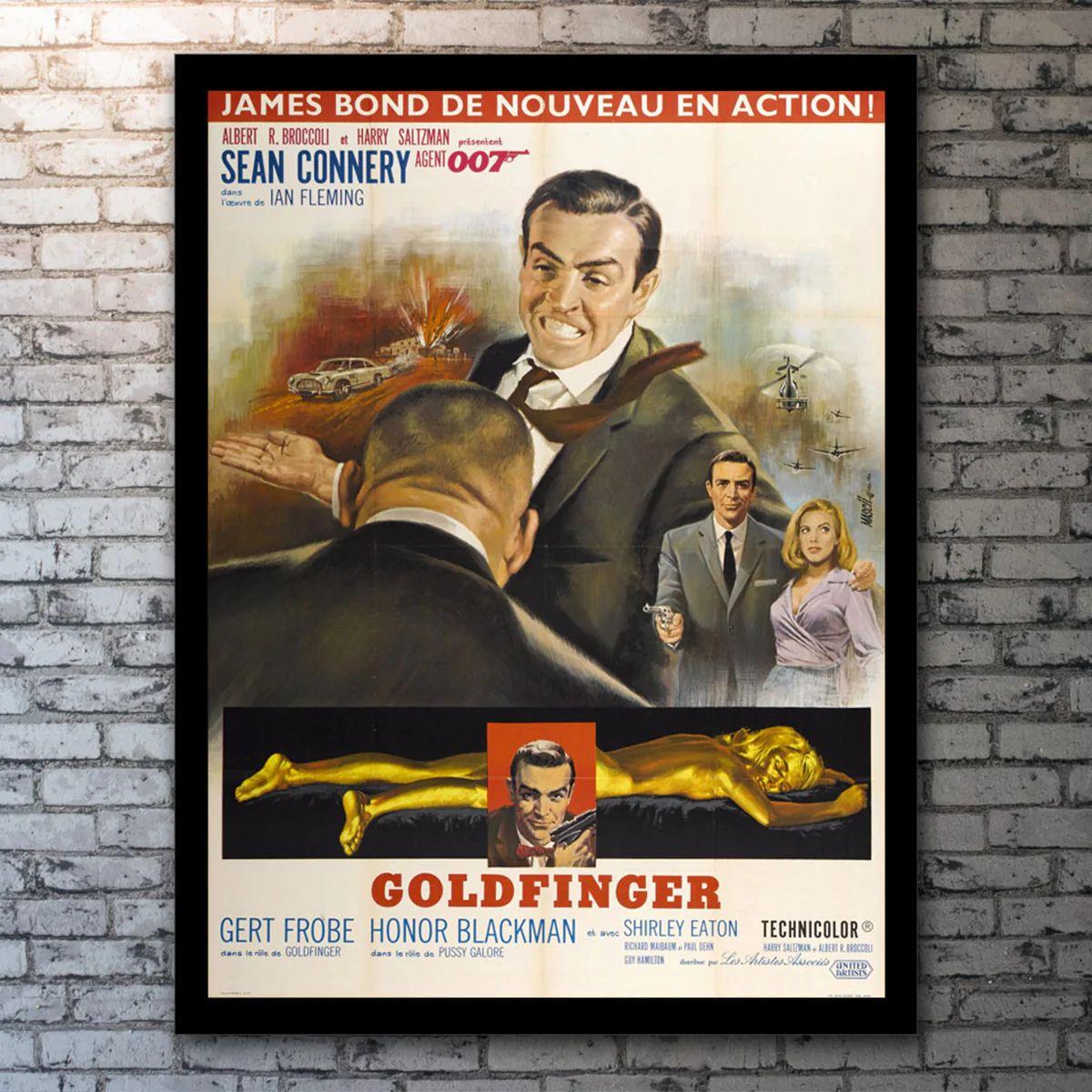 Goldfinger, Unframed Poster, 1964

Original One Panel (47 X 63 Inches). The posters for this Bond title are more sought after than any of the others. Sean Connery reprised his role as Ian Fleming's master spy James Bond in this, the third