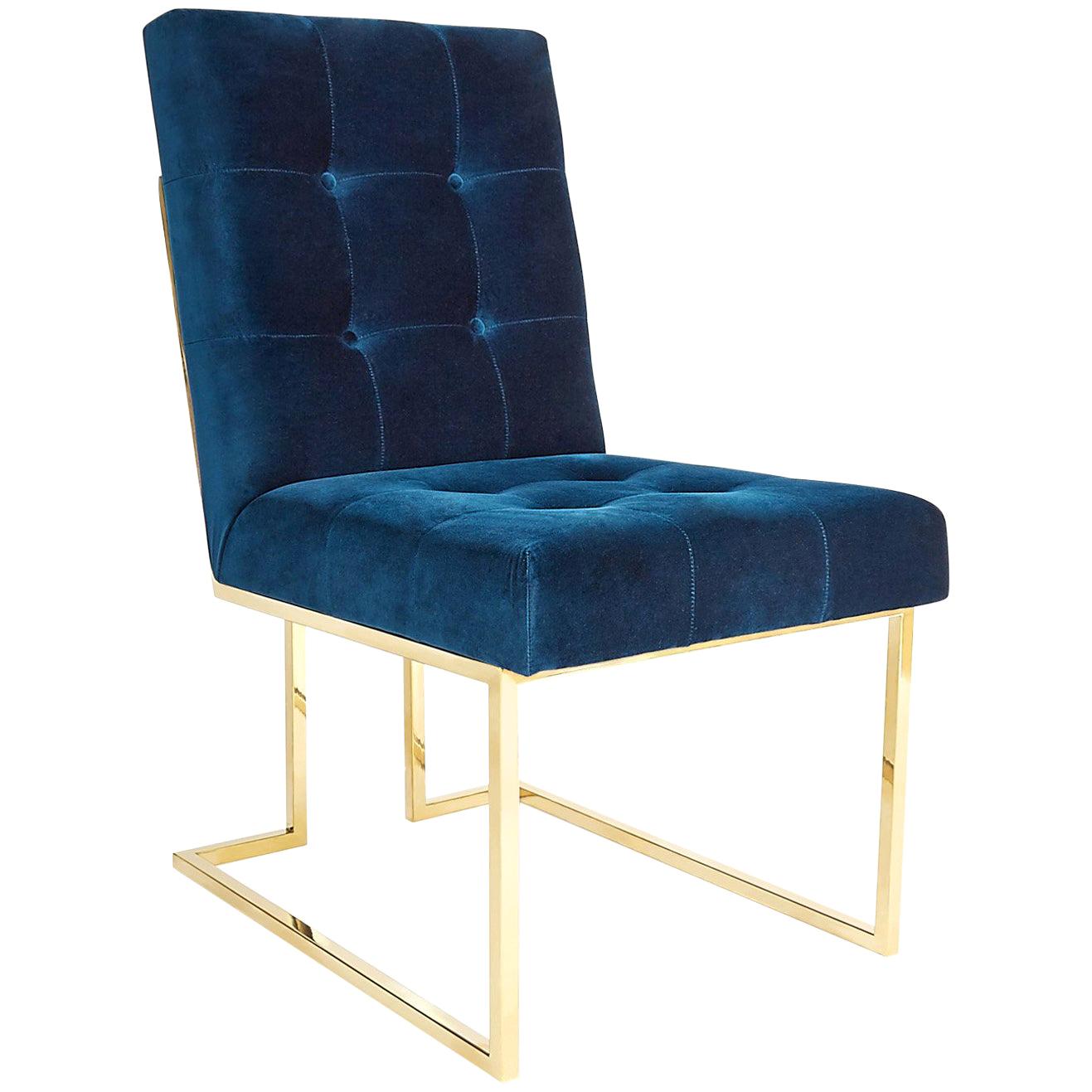 Goldfinger Velvet and Brass Dining Chair