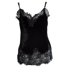Goldhawk, black velvet and lace top