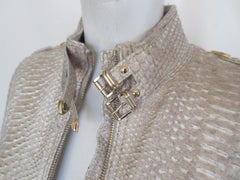 Goldish Exotic Leather Jacket Small
