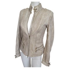 Goldish Exotic Leather Jacket Small