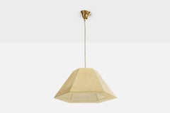 Goldkant, Pendant Light, Resin, Brass, Germany, 1960s