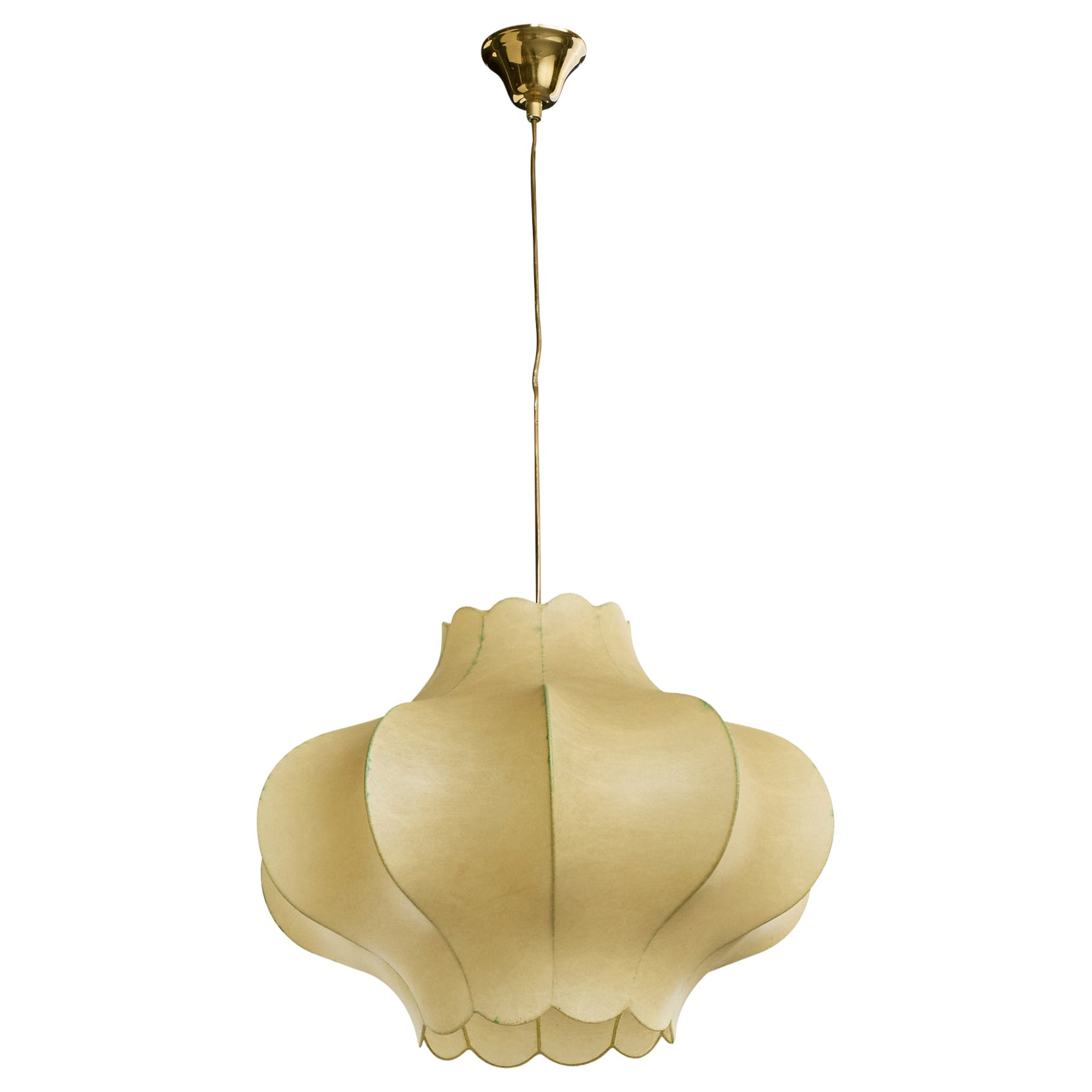 Goldkant, Pendant Light, Resin, Brass, Germany, 1960s