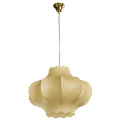 Goldkant, Pendant Light, Resin, Brass, Germany, 1960s
