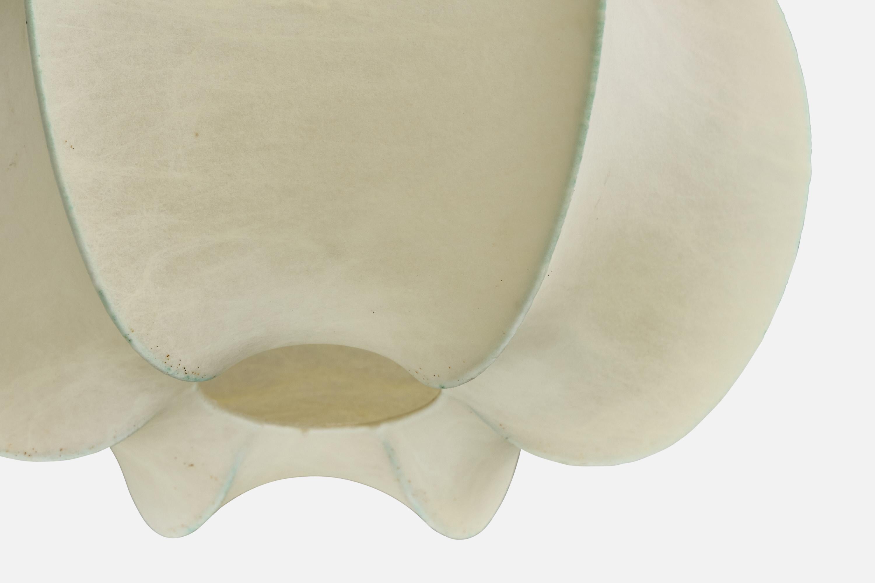 Metà XX secolo Goldkant, lampada a sospensione, resina, Germania, anni '60 in vendita