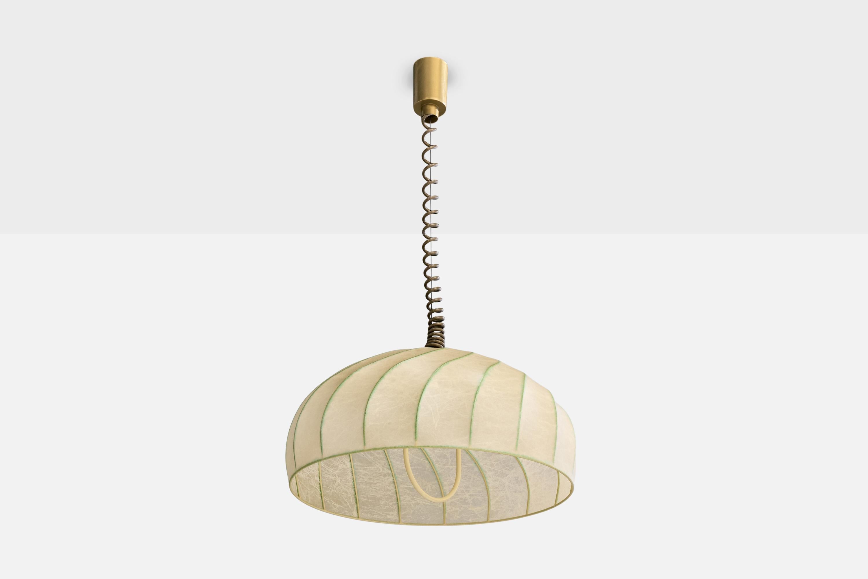 Lampada a sospensione regolabile in resina, metallo e plastica prodotta da Goldkant, Germania, anni '60 circa.

Dimensioni complessive (pollici): 23,5 