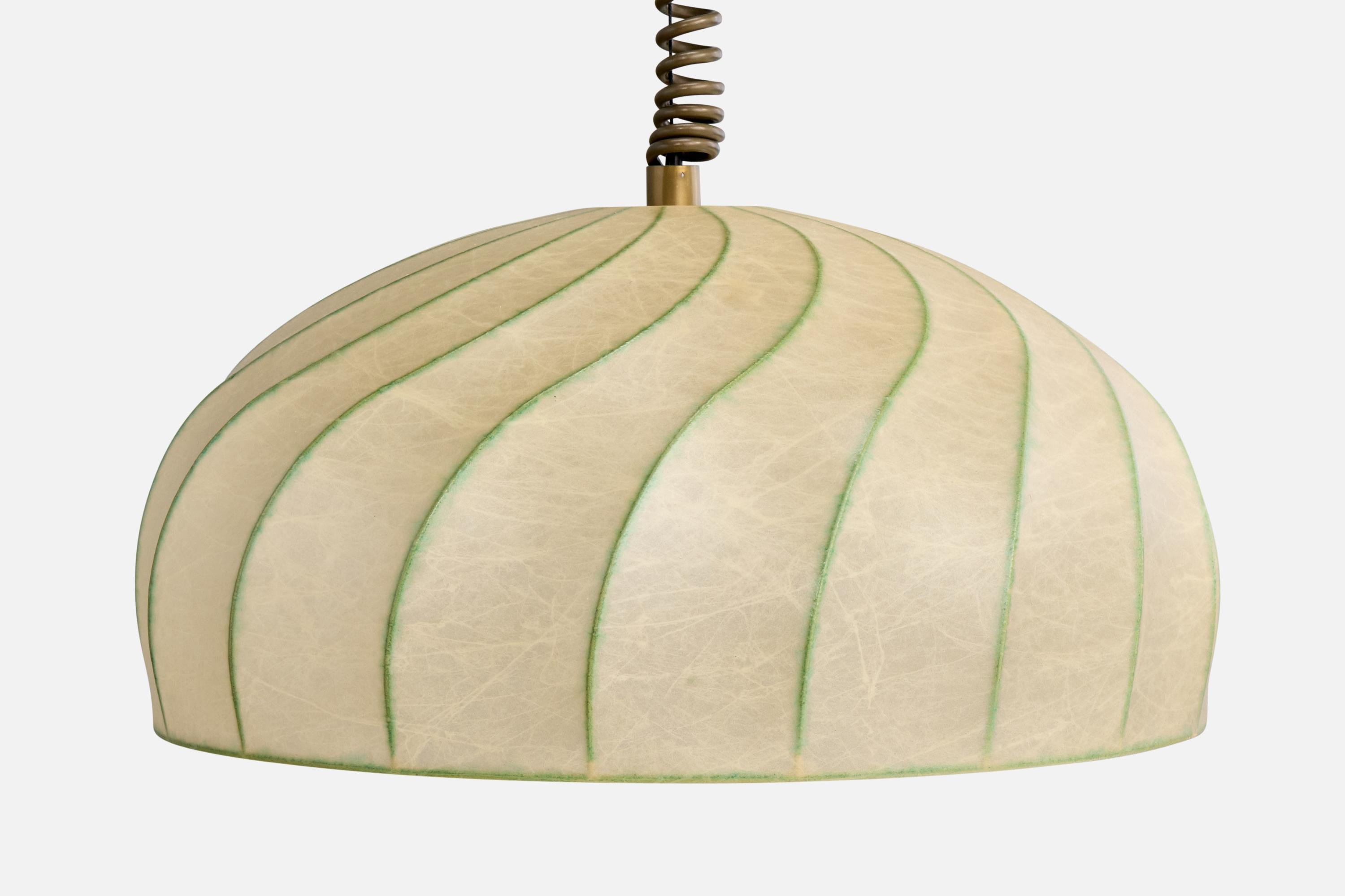 Metà XX secolo Goldkant, lampada a sospensione, resina, plastica, metallo, Germania, anni '60 in vendita