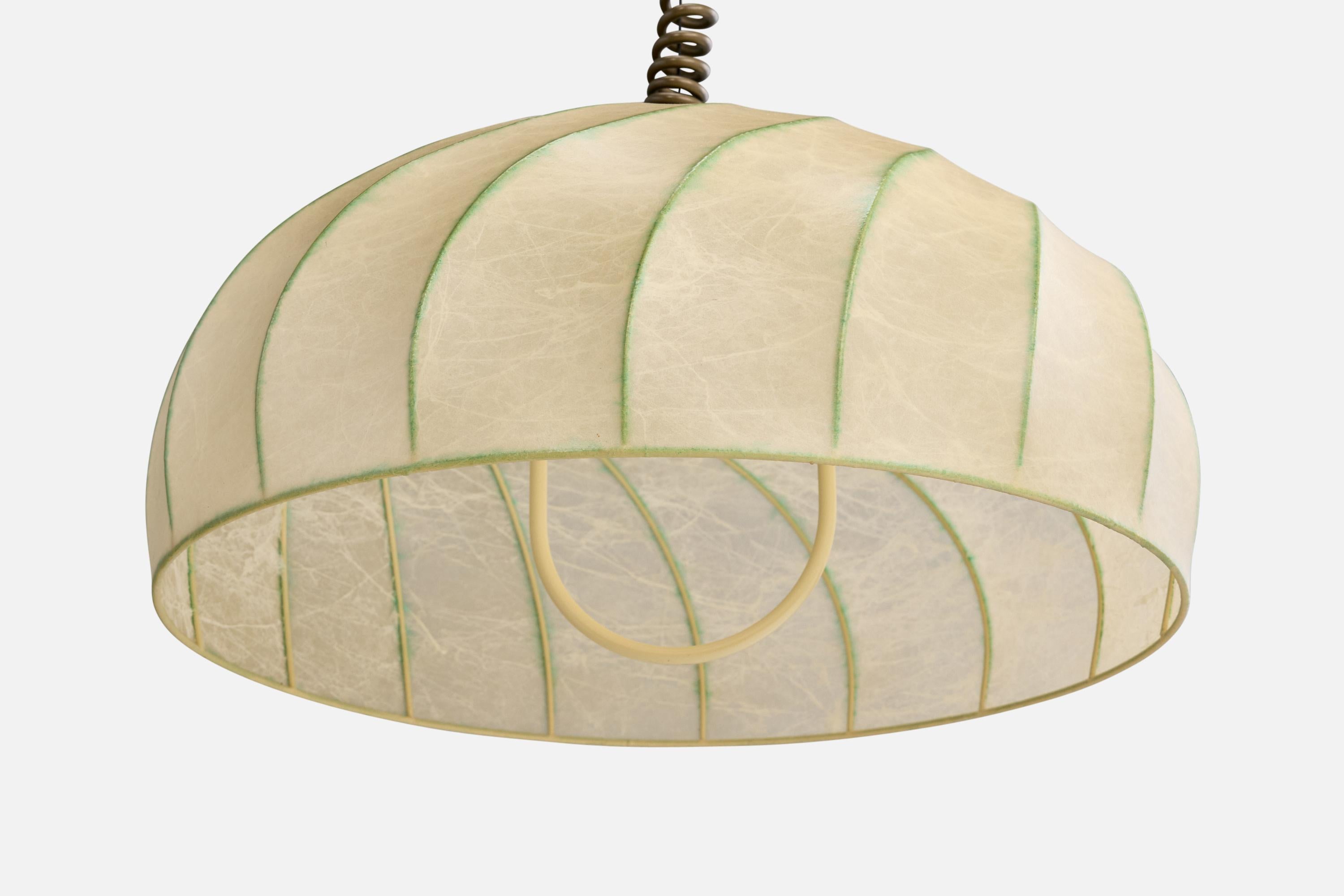Metallo Goldkant, lampada a sospensione, resina, plastica, metallo, Germania, anni '60 in vendita