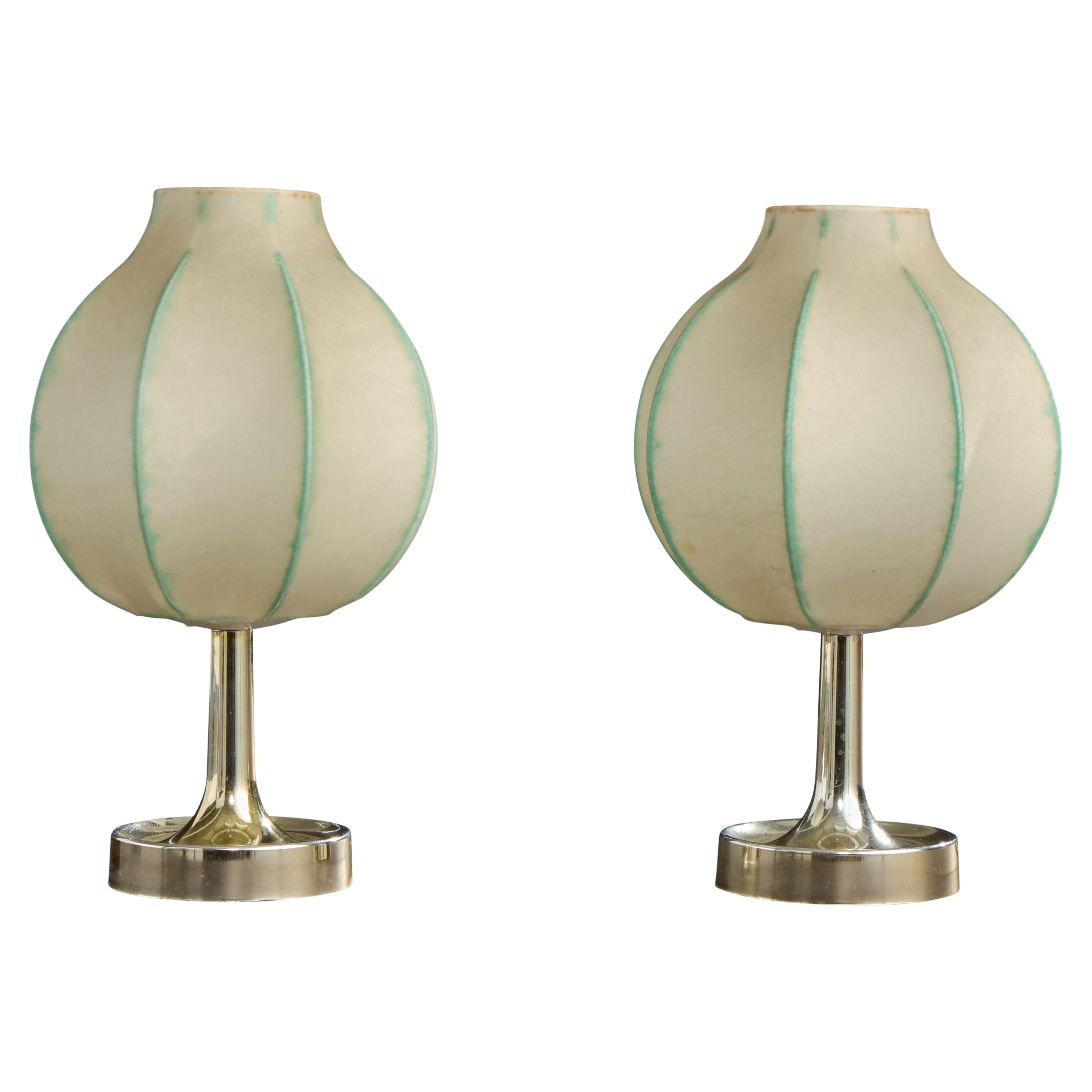 Goldkant, Table Lamps, Resin, Metal, Germany, 1970s For Sale