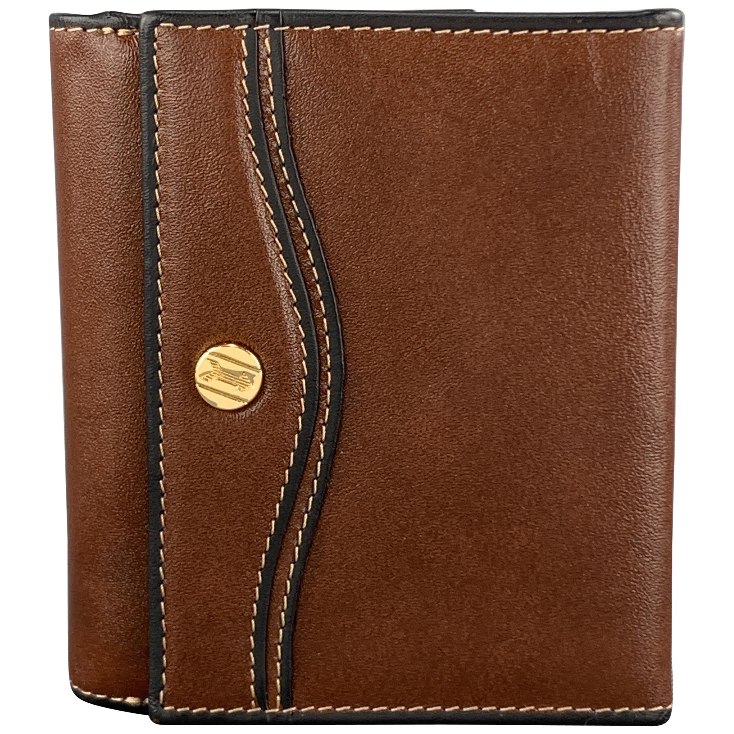 GOLDPFEIL Brown Leather Passport Holder Travel Wallet