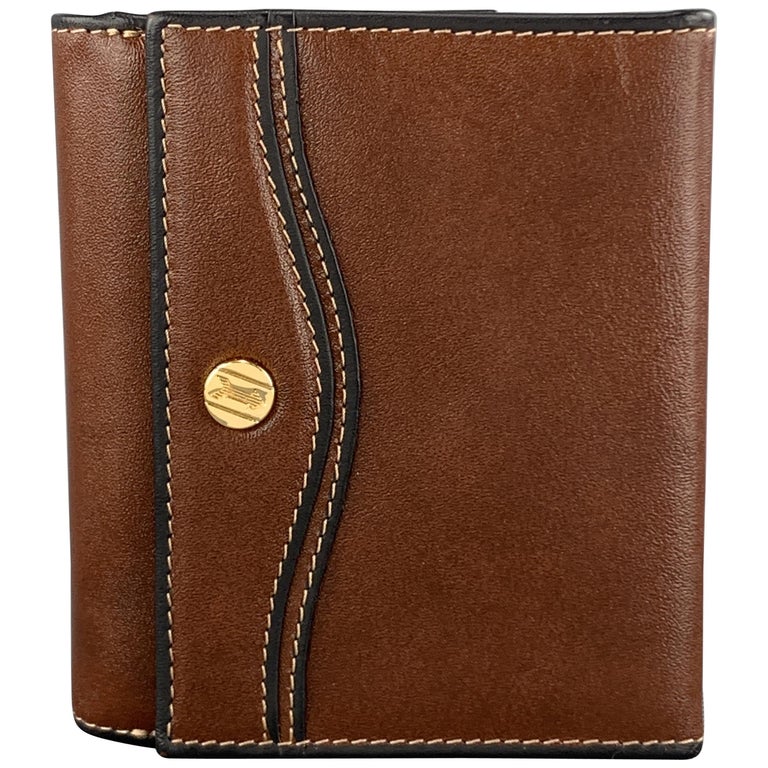 GOLDPFEIL Brown Leather Passport Holder Travel Wallet at 1stDibs