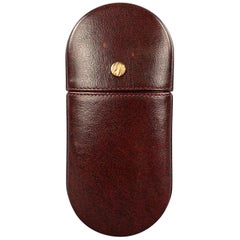 GOLDPFEIL Burgundy Leather Eyeglass Case