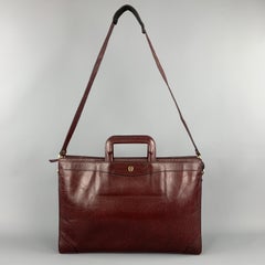 GOLDPFEIL Burgundy Leather Shoulder Strap Briefcase