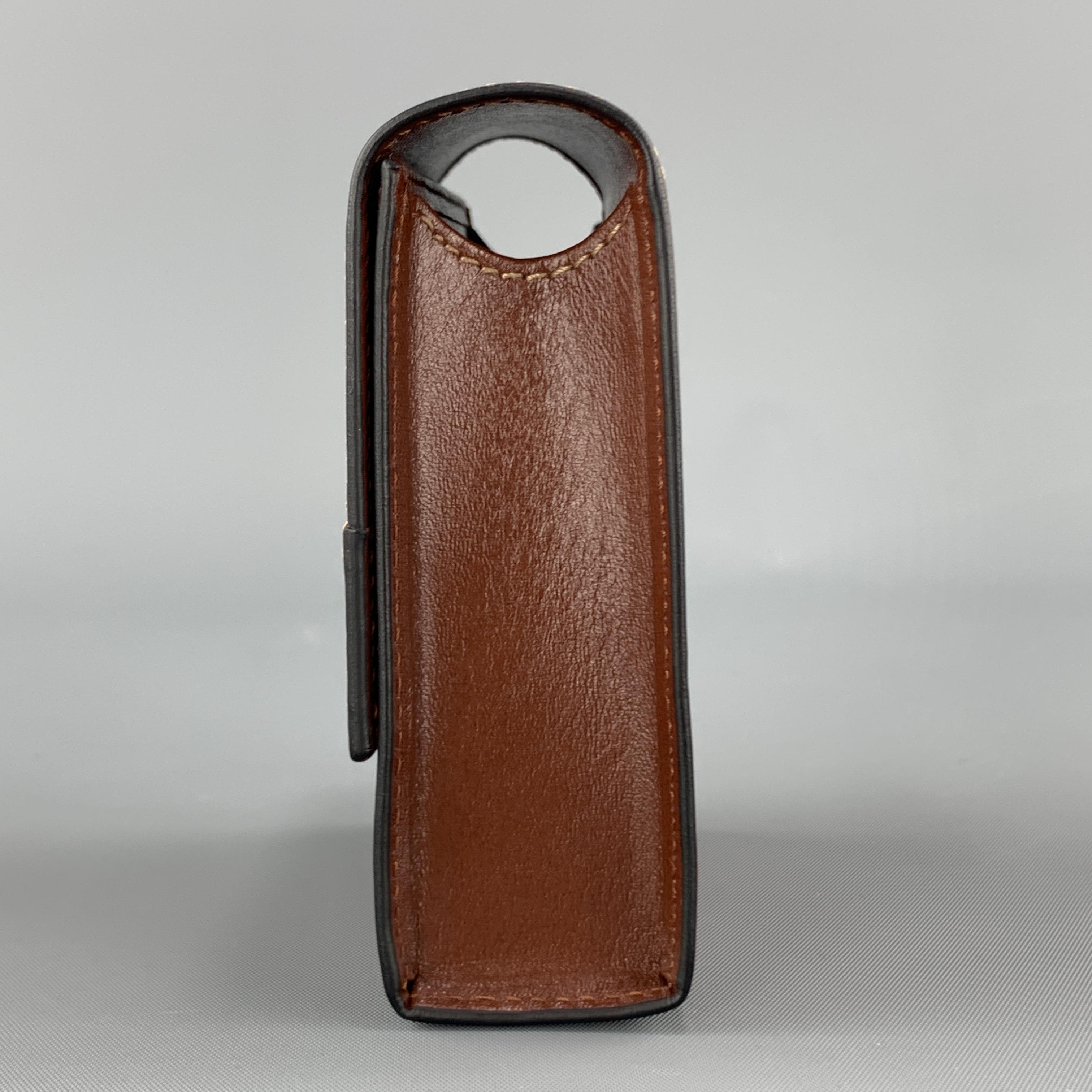 Women's or Men's GOLDPFEIL Tan Brown Leather Magnetic Flap Case