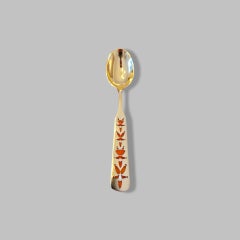Goldplated Solid Silver Christmas spoon, 1957, by A. Michelsen