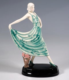 Goldscheider Art Déco Dancer in Pose 'Harvey', by Stephan Dakon, ca 1927