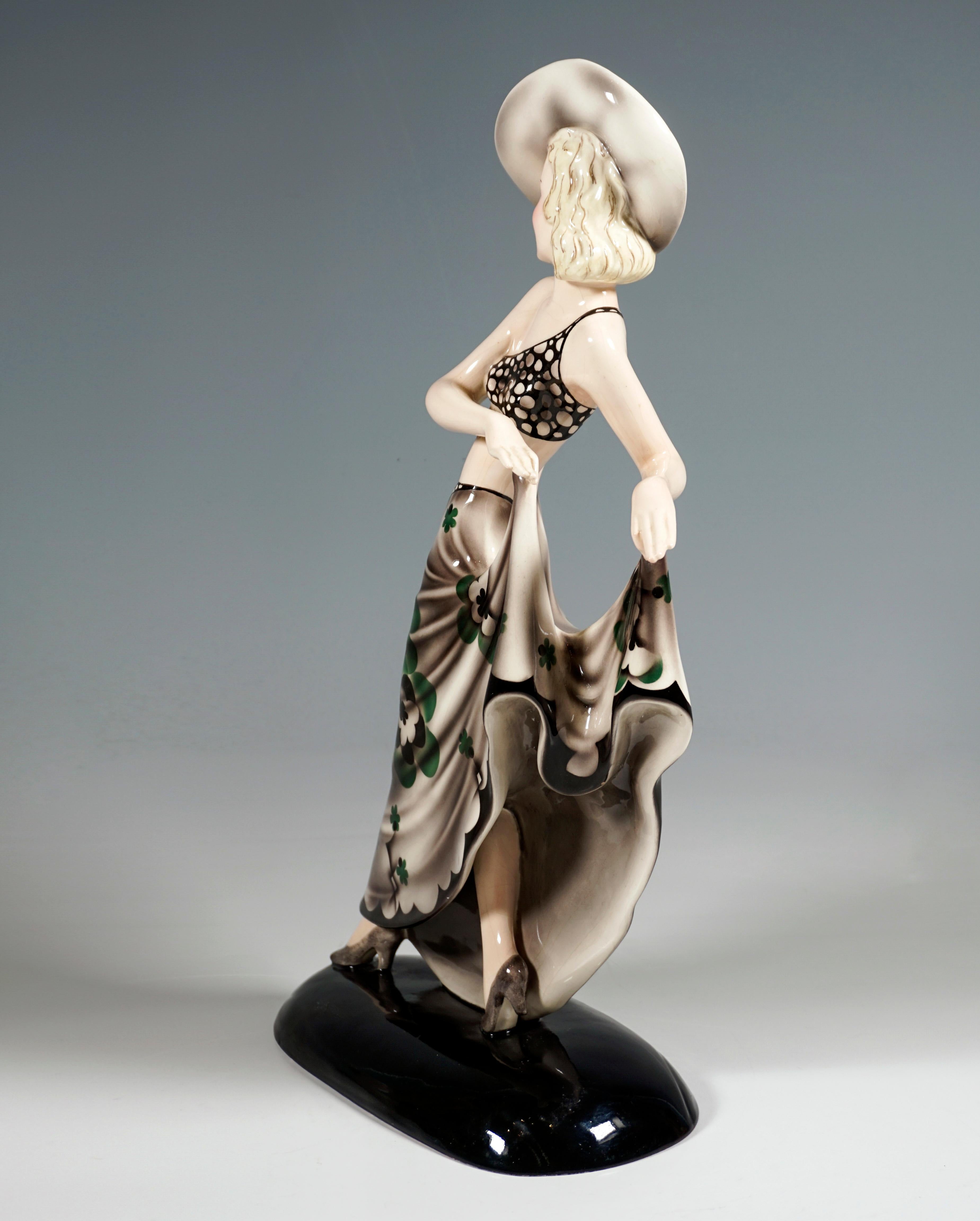 Figurilla Goldscheider Art Déco 'Sueño rubio', por Stephan Dakon, ca 1935 Art Decó en venta