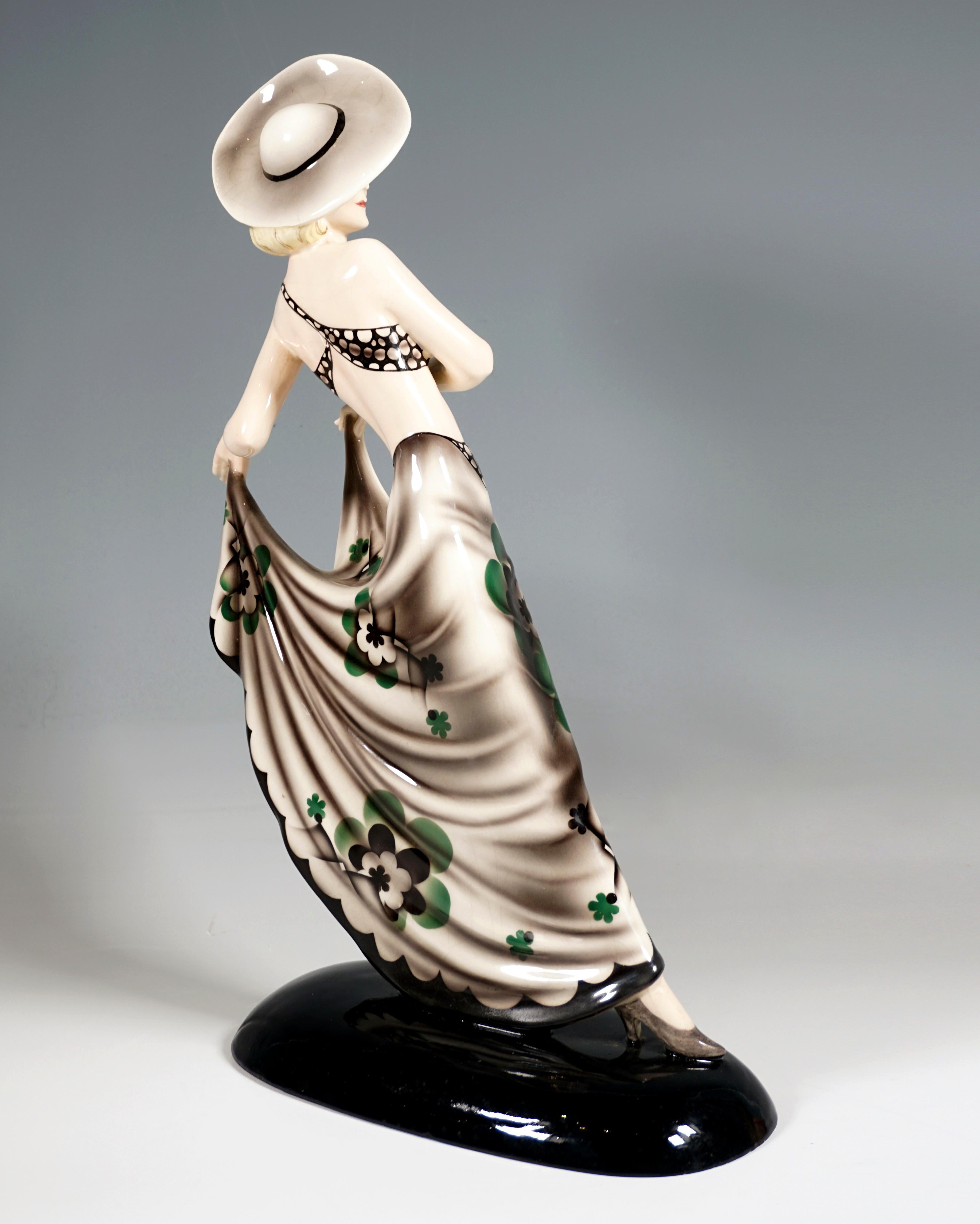 Figurilla Goldscheider Art Déco 'Sueño rubio', por Stephan Dakon, ca 1935 Hecho a mano en venta