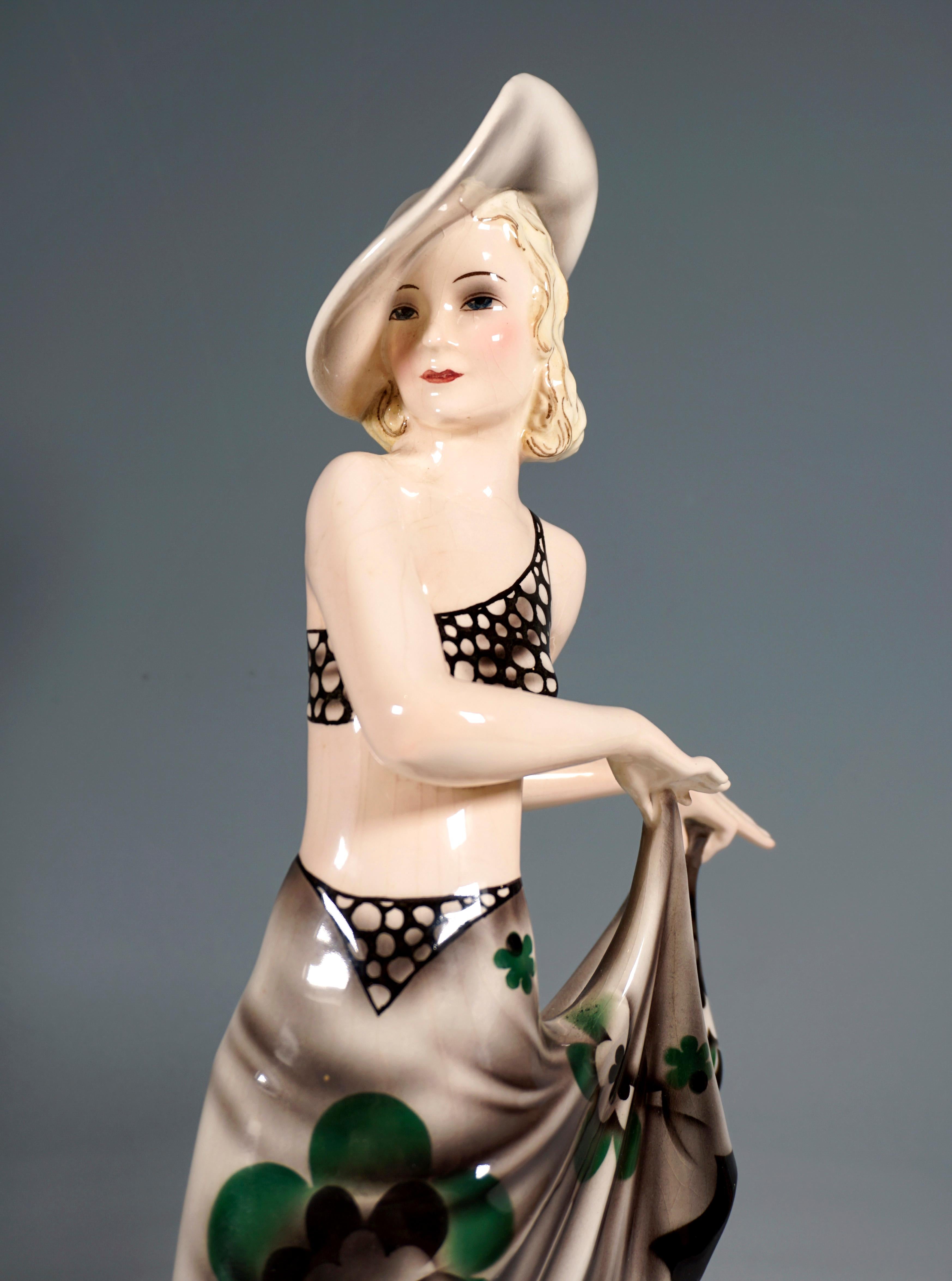 Art Deco Goldscheider Art Déco Figurine 'Blonde Dream', by Stephan Dakon, ca 1935 For Sale